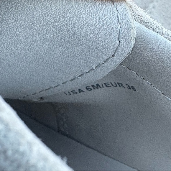 VINCE. Women’s Gray Suede Slip-On Platform Sneakers With Velcro Sz 6 Designer - Picture 7 of 9